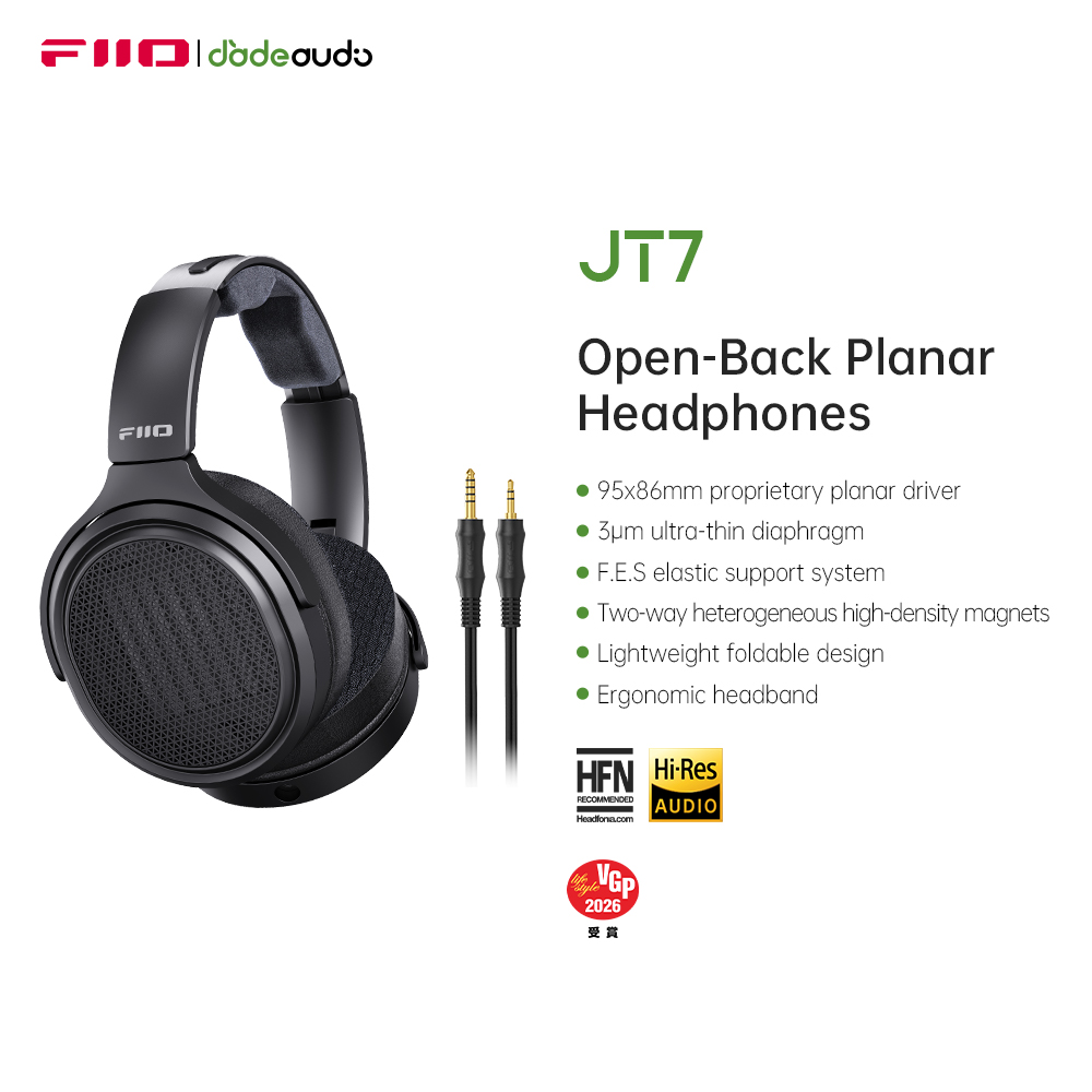 Audiophile Headphone Wired - Cuffie audiofile magnetiche planari over-ear FiiO