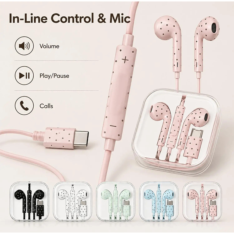 Auricolari Type C con Motivo a - Usb C Earphone recensione e prezzo
